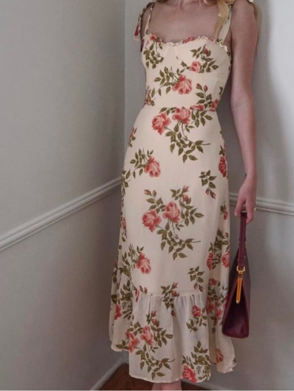 Reformation Nikita Dress in Jolie Floral Rose Print - Picture 13 of 13